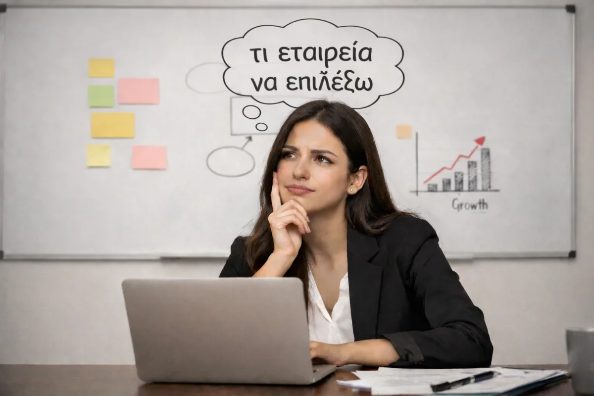 ατομική επιχείρηση ή ΙΚΕ να επιλέξω; Αναρωτιέται γυναίκα.